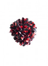 Hair Flower black with red dots