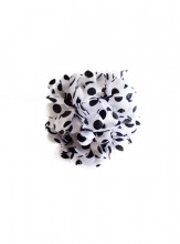 Hair Flower white with black dots