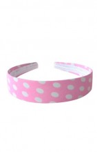 Headband Pink with white dots