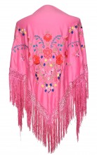 Flamenco Shawl pink colored flowers