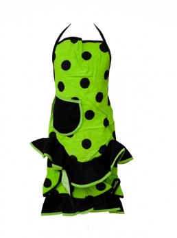 Spanish Flamenco Apron limegreen black