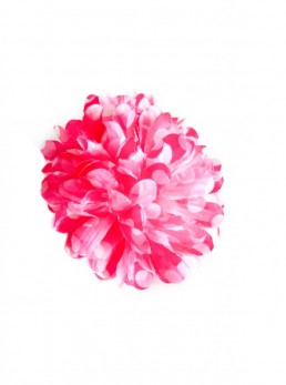 Hair Flower pink with white dots