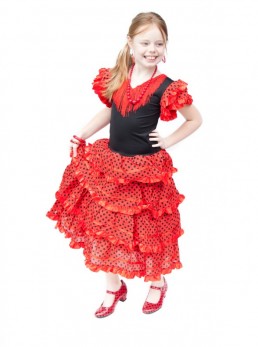 Spanish Flamenco Dress red/black