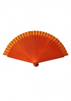 Flamenco Fan orange wood