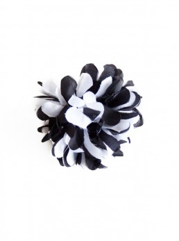 Hair flower black white