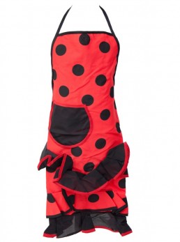 Spanish Flamenco Apron red black