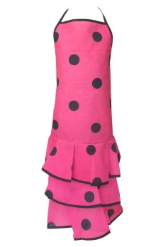Spanish Flamenco Apron pink black