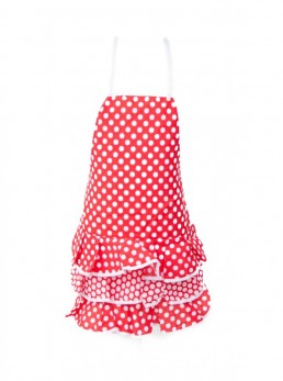 Flamenco Apron red white small