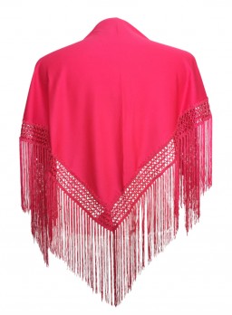 Flamenco Shawl dark pink plain small