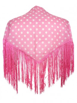 Flamenco Shawl light pink polkadots