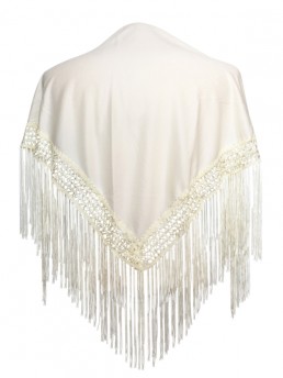 Flamenco Shawl plain off white Small