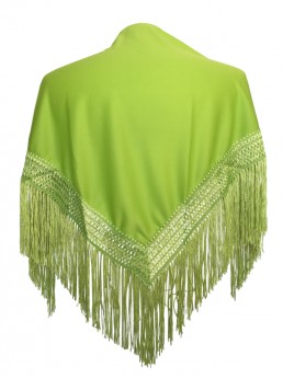 Flamenco Shawl plain lime green Small