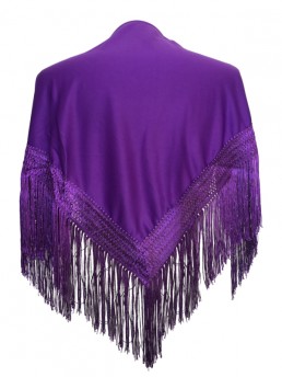 Flamenco Shawl plain purple Small