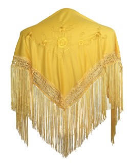 Flamenco Shawl yellow yellow flowers