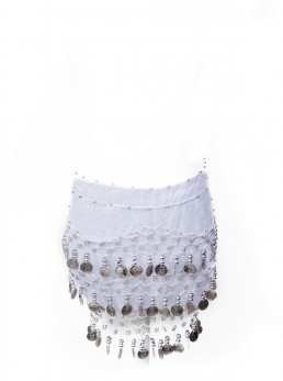 Dance Cloth with coins white