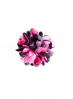 Hair Flower pink black