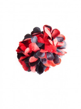 Hair flower black red