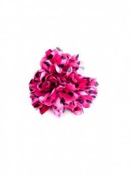 Hair flower pink with black dots