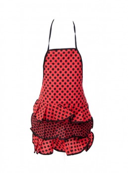 Flamenco Apron red black small