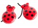 Spaanse castagnettes rood met zwarte stippen