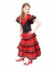 Spaanse Flamenco Jurk Zwart Rood