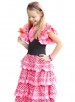 Spaanse Flamenco jurk roze zwart