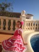 Flamenco jurk roze wit 2
