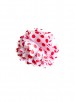 Haarbloem wit met rode stippen
